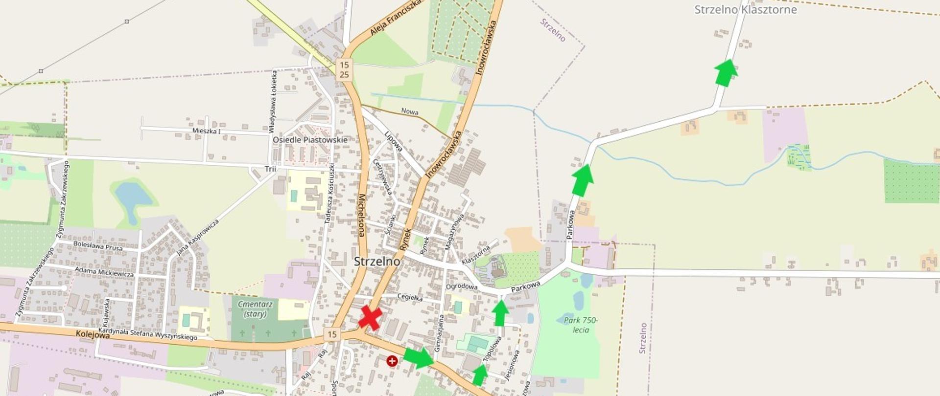 Tymczasowa organizacja ruchu w Strzelnie w dn. 26.01.2022