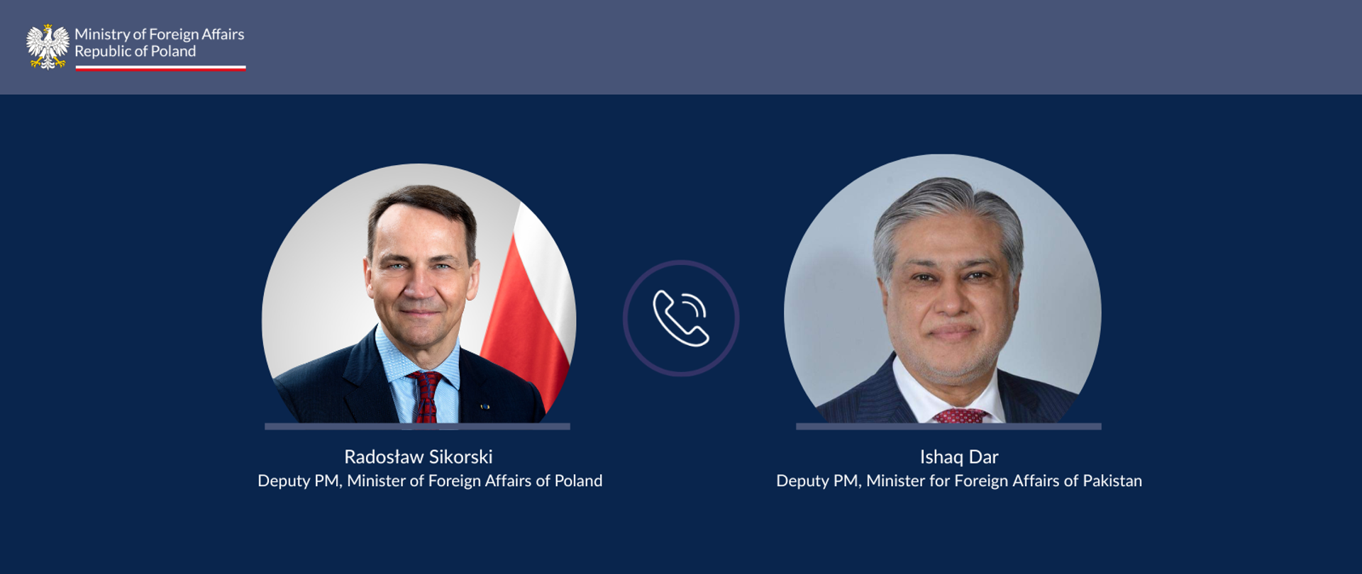 Minister Sikorski’s call with foreign minister of Pakistan