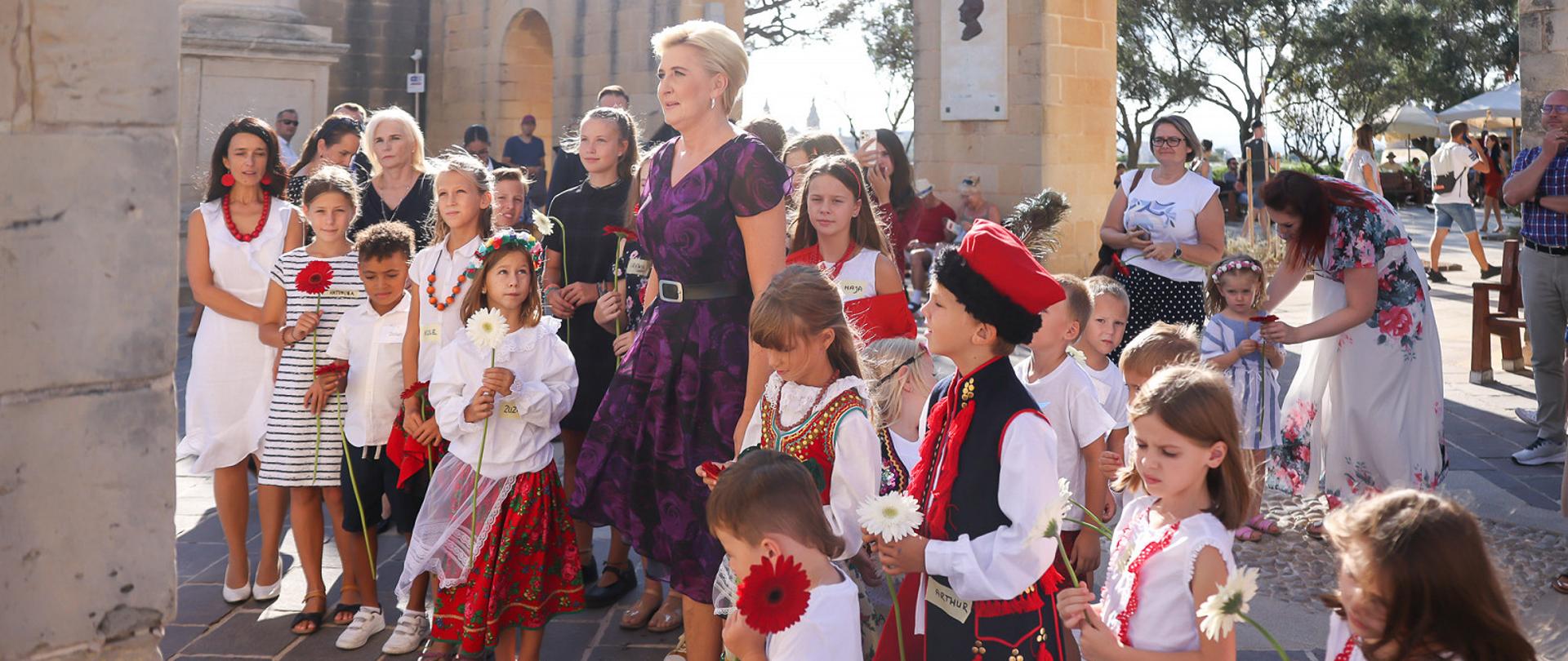 Spotkanie zPani Agaty Kornhauser-Dudy z polskimi dziećmi na Malcie 