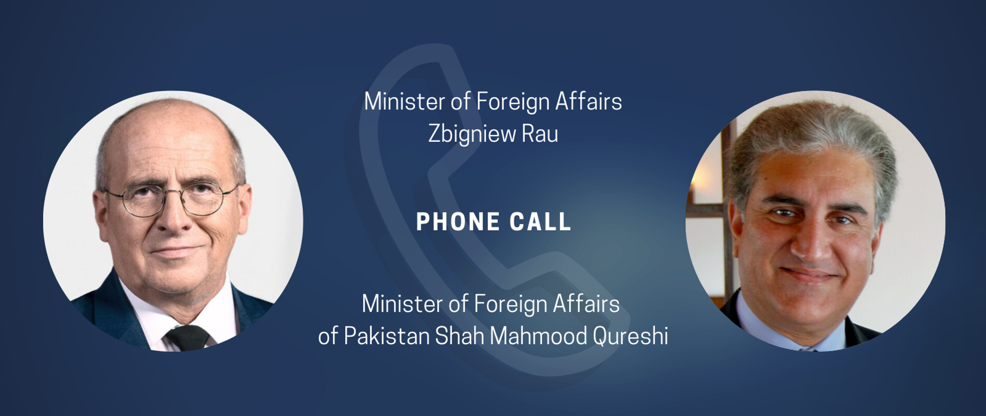 Minister Rau phone call with Pakistani Foreign Minister