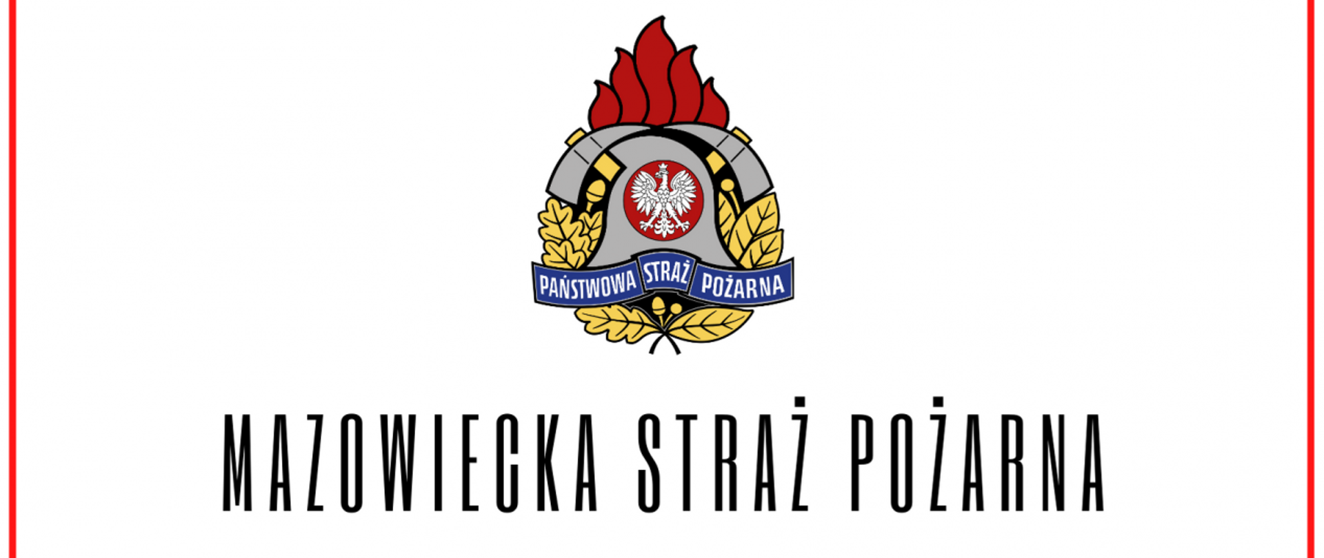 Na zdjęciu Logotyp Mazowiecka Straż Pożarna