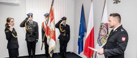 Ślubowanie strażaka w Komendzie Powiatowej PSP w Hajnówce