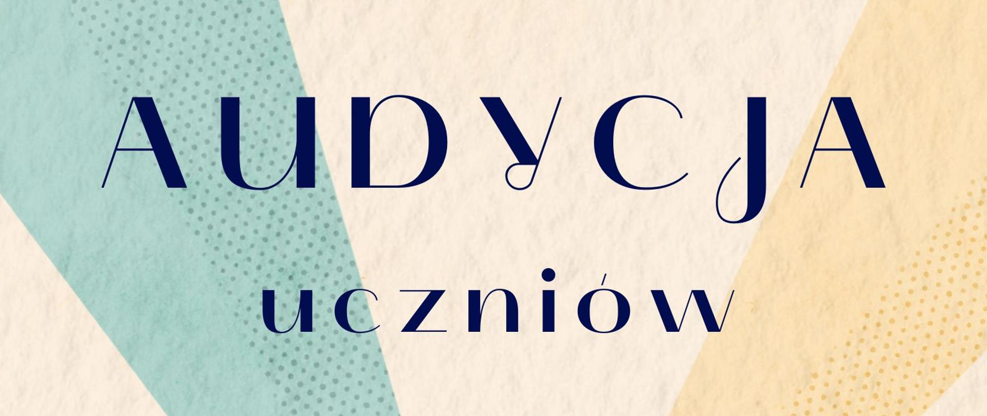 Plakat w stylu retro. Tło stanowi jasna, papierowa faktura, z której środka rozchodzą się na boki szerokie promienie w pastelowych odcieniach błękitu, żółci i jasnego pomarańczu. W centrum kompozycji znajduje się mała, stylizowana grafika pomarańczowo-granatowych nut z drobnymi błyskami. Na osi pionowej ułożono teksty o różnorodnych, ozdobnych i eleganckich krojach pisma w kolorze granatowym, czarnym oraz czerwonym (data).