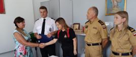 Pani Burmistrz dziękuję druhnie OSP 