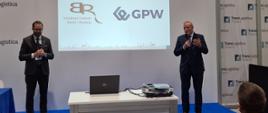 dr Marek Dietl, prezes GPW oraz dr inż. Wojciech Kamieniecki, dyrektor NCBR w trakcie uroczystości podpisania umowy na relizację PCOL