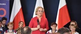 Minister Anna Moskwa na spotkaniu o bezpieczeństwie energetycznym w Kozienicach (woj. mazowieckie).