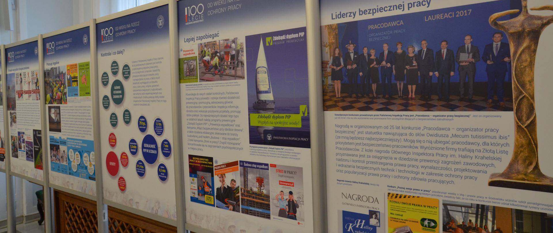 Wystawa 100-lat Państwowej Inspekcji Pracy.