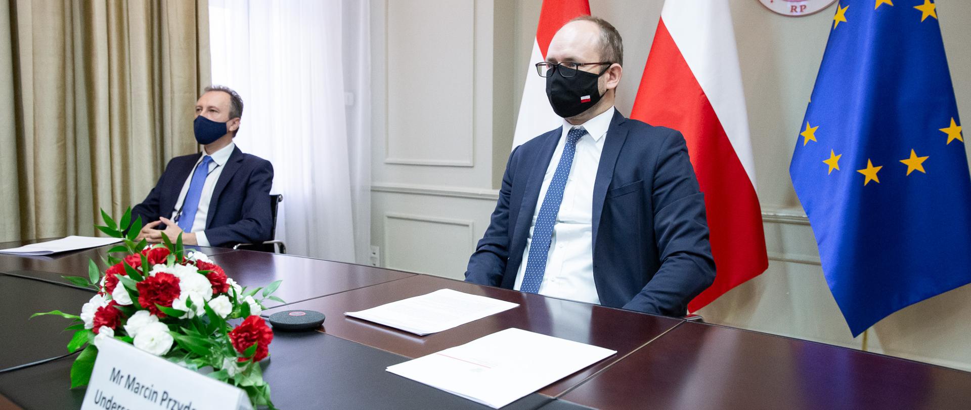 2020.11.05 Warszawa . Minister Marcin Przydacz . Webinarium Indonezja .Fot. Lucja Sucharska / MSZ