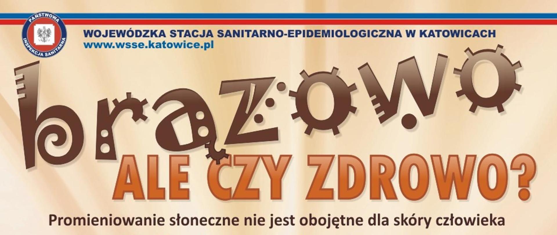 Brązowe litery tworzące nazwę projektu profilaktycznego Brązowo ale czy zdrowo?