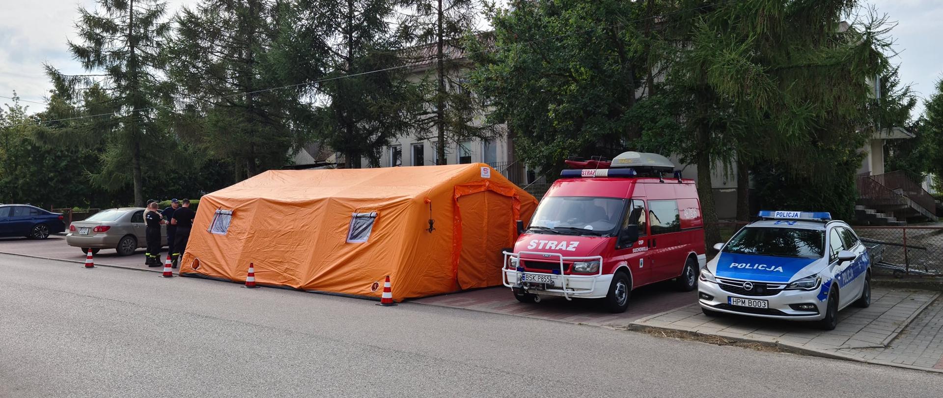 Suchowola - strażacy OSP wspierają szczepienia przeciw COVID-19 