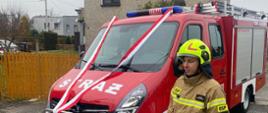 Przekazanie lekkiego samochodu ratowniczo-gaśniczego dla Ochotniczej Straży Pożarnej w Chwałęcicach 