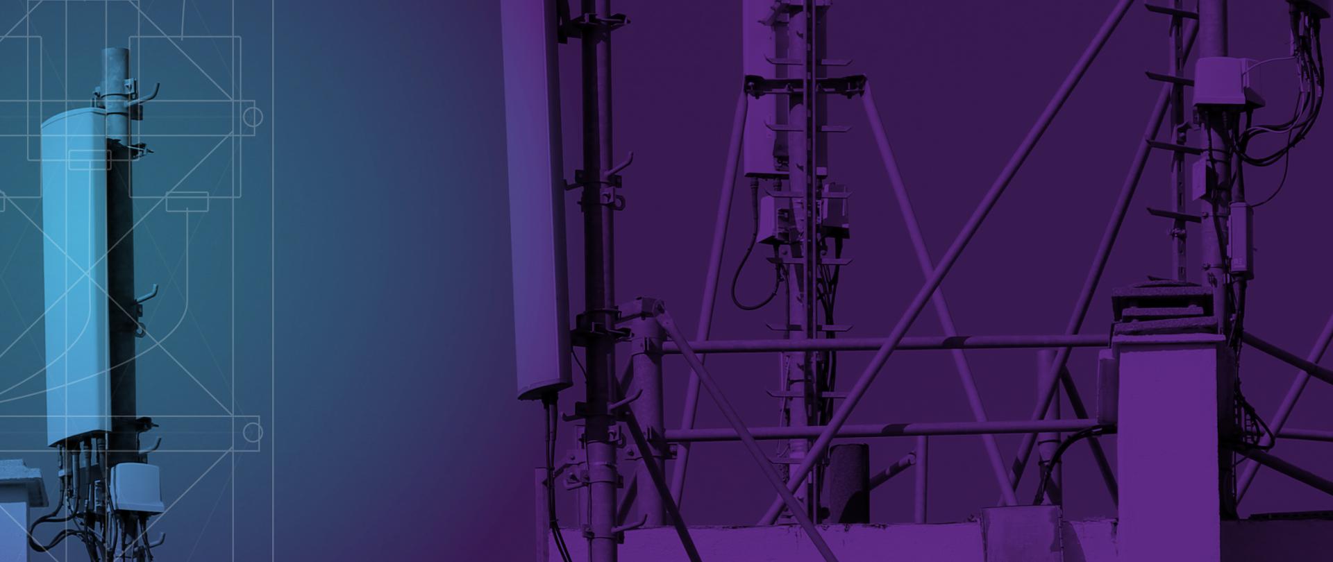 Zdjęcie przedstawia anteny sieci komórkowych. 