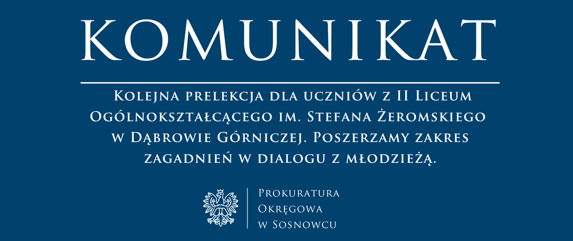 Kolejna prelekcja dla uczniów z II Liceum Ogólnokształcącego im. Stefana Żeromskiego w Dąbrowie Górniczej. Poszerzamy zakres zagadnień w dialogu
z młodzieżą.
