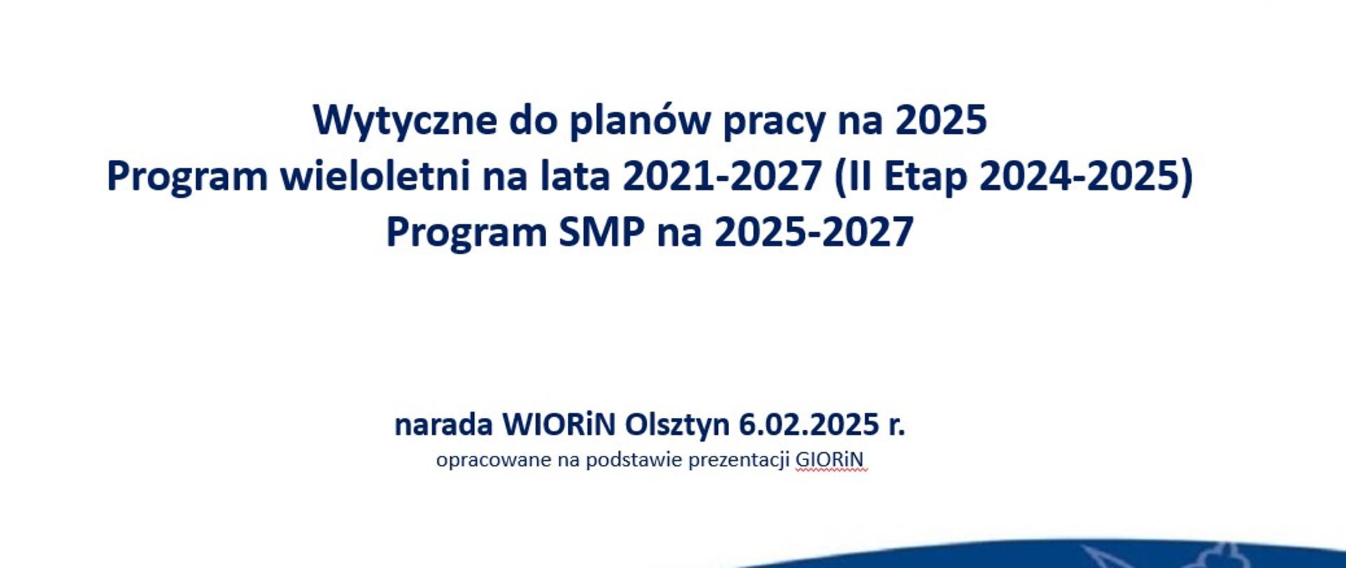 pierwszy slajd z prezentacji w zakresie nadzoru fitosanitarnego zawierający na białym tle napis: Wytyczne do planów pracy na 2025 