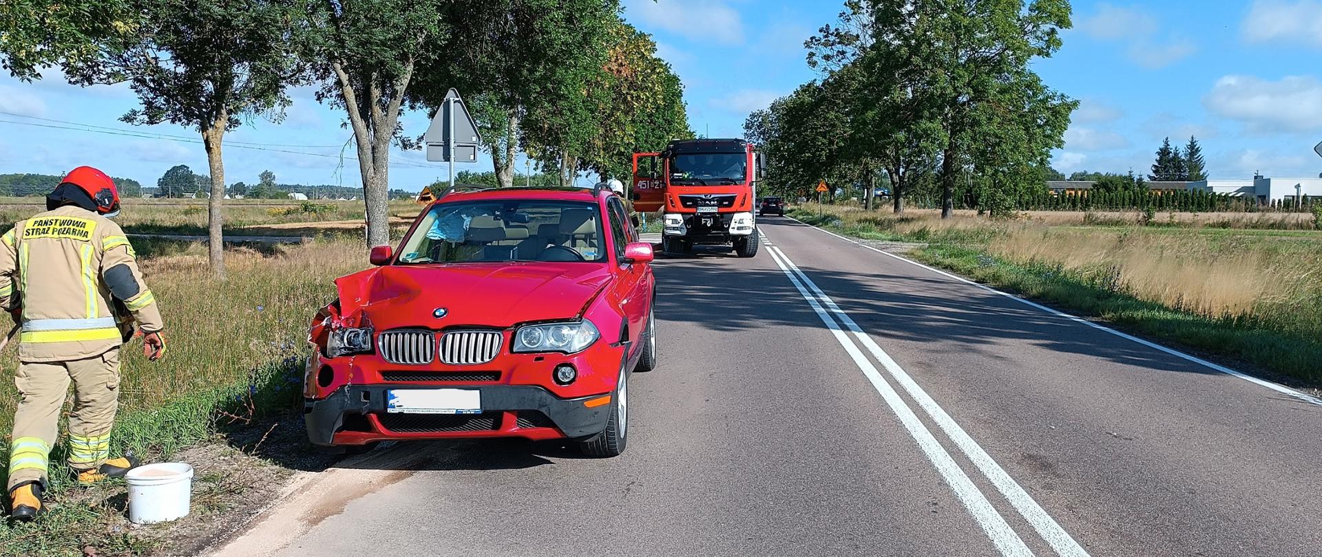 Dwa zdarzenia drogowe w powiecie monieckim