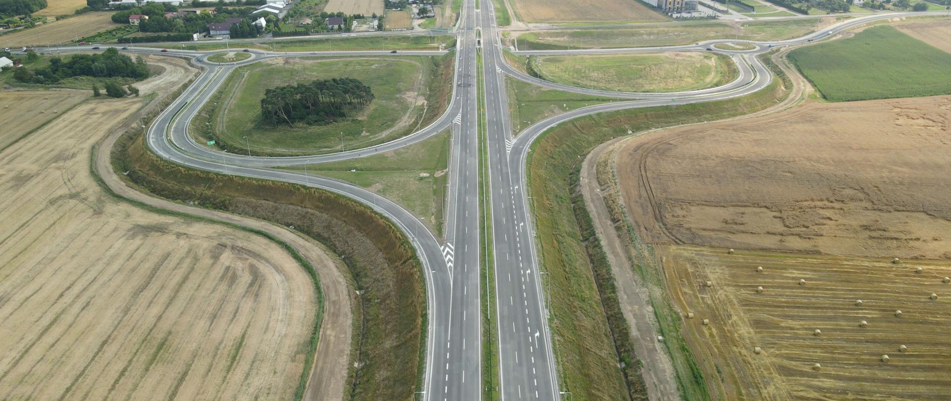 Widok na węzeł Kępno Wschód