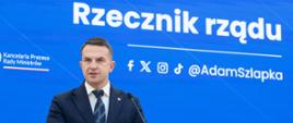 Konferencja Rzecznika Rządu Adama Szłapki po Radzie Ministrów