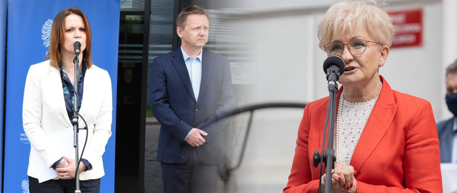 Wiceminister Michałek i wiceminister Szmidt-Rodziewicz podczas konferencji regionalnych w Krakowie i Bydgoszczy