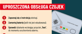 Plakat informujący o zasadach prawidłowej eksploatacji czujek