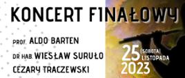 Plakat dotyczący koncertu finałowego VI Międzynarodowego Konkursu Fletowego odbywającego się w dniu 25.11.2023 r. o godz. 16.00.