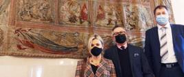 Dyrektor Zamku w Brdo franci Jagodic, Joanna Olendzka i Ambasador RP Krzysztof Olendzki