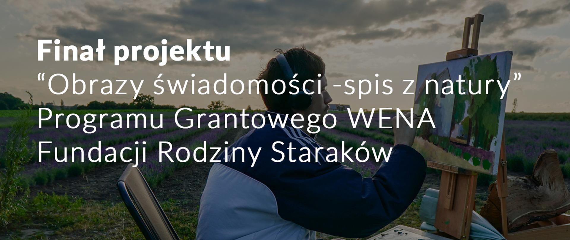 Biały napis na przyciemnionym zdjęciu