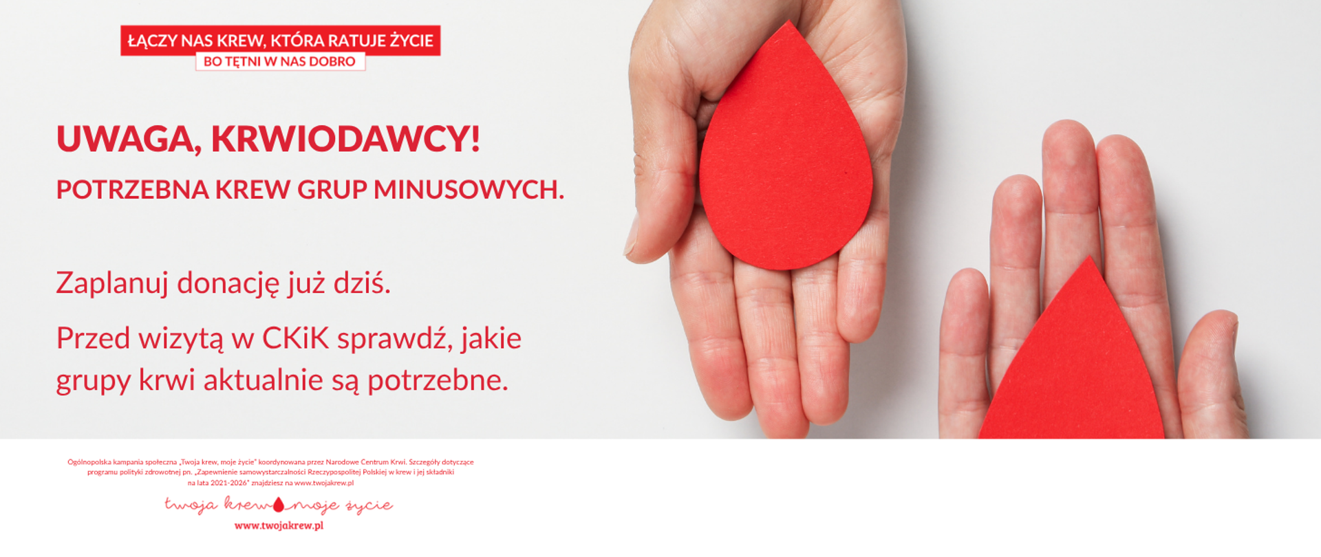 Potrzebna krew grup minusowych