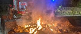 Pożar śmieci przy ul. Szczecińskiej w Świdwinie