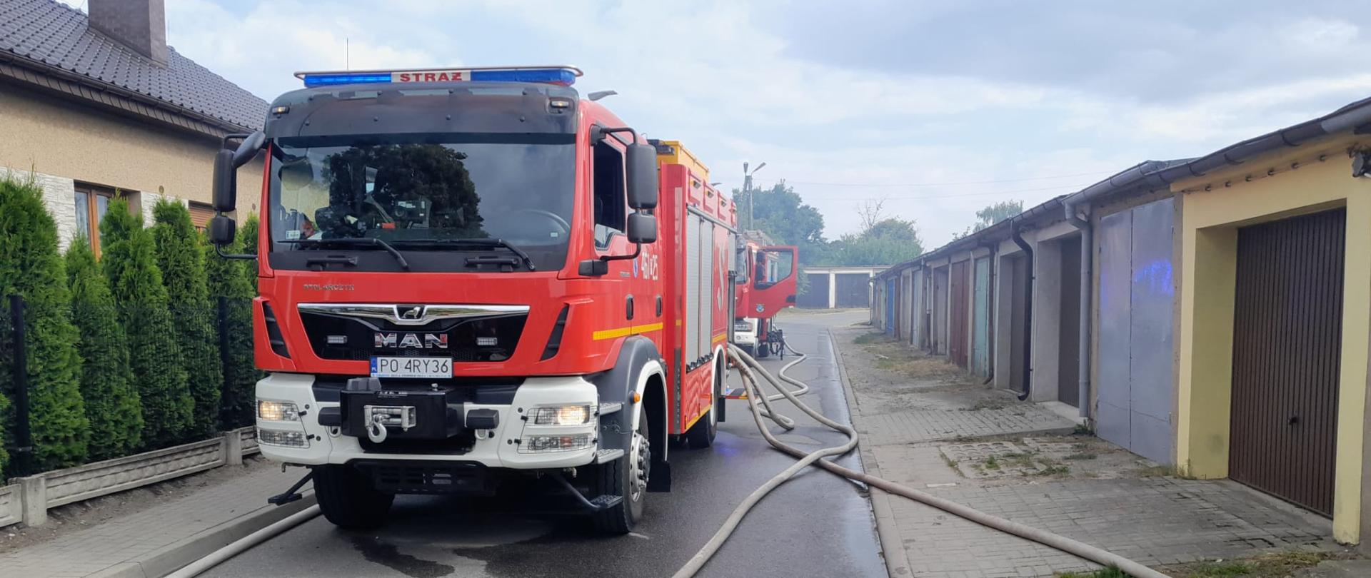 Pożar przy ul. Potworowskiego w Kępnie.