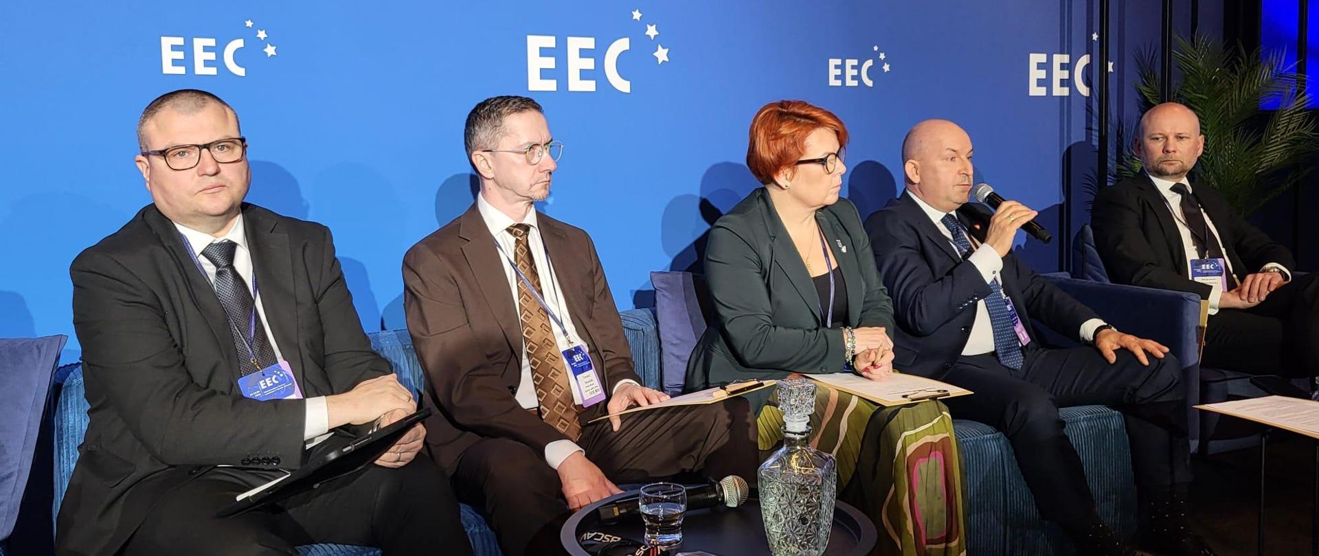 Wiceprezes Wód Polskich Marcin Jarzyński podczas Europejskiego Kongresu Gospodarczego w Katowicach