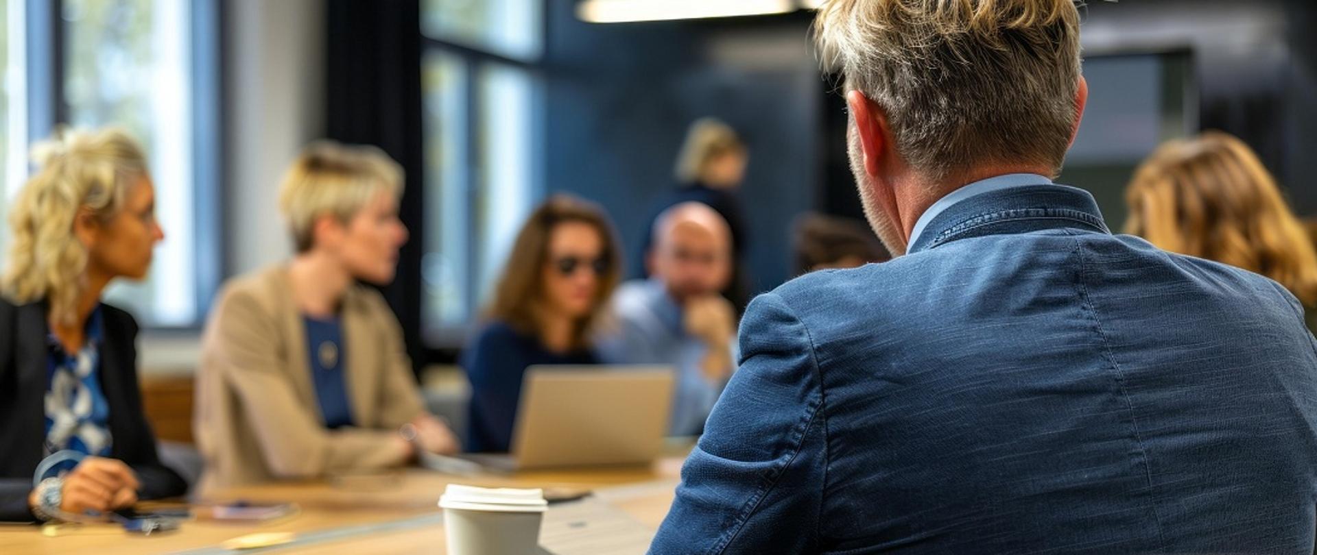 sala szkoleniowa, ludzie na wykładzie