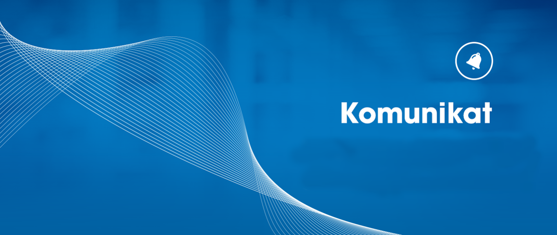 Napis Komunikat i kogo dzwoneczka