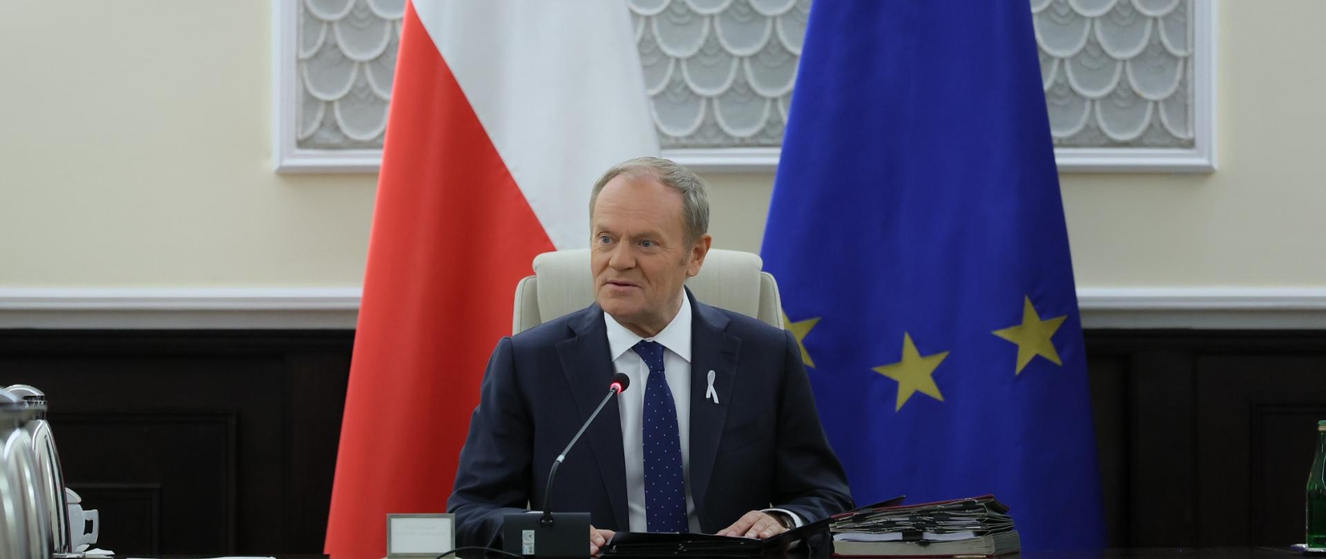 Premier Donald Tusk na posiedzeniu Rady Ministrów