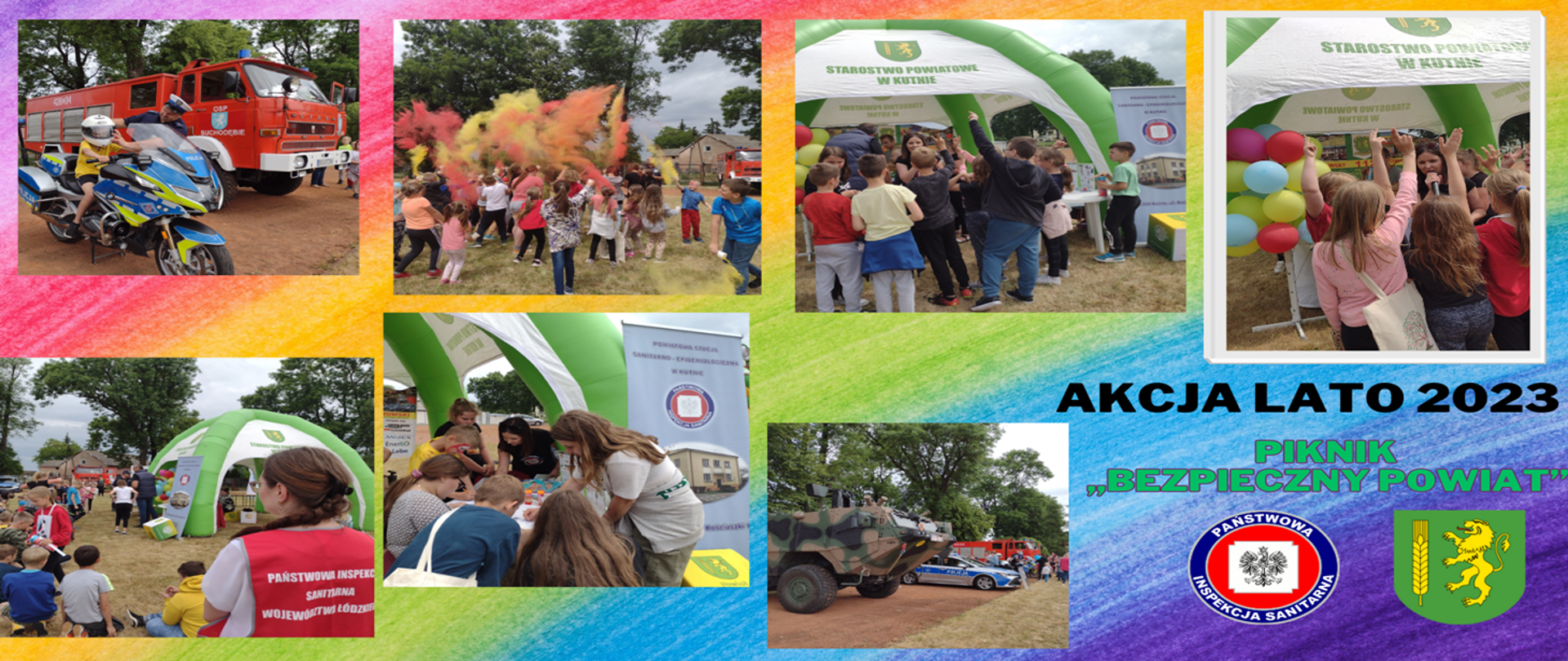 Druga edycja pikniku „Bezpieczny Powiat przy Szkole Podstawowej im. Kornela Makuszyńskiego w Łaniętach