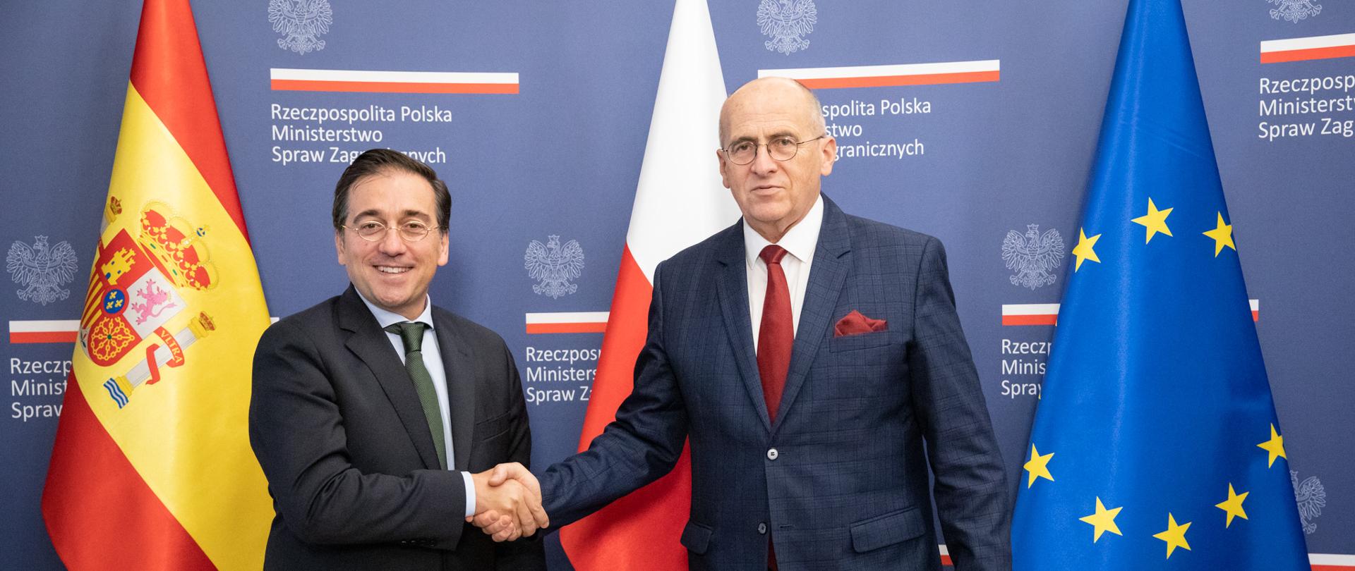 Foreign Ministers of Poland and Spain, Zbigniew Rau and José Manuel Albares Bueno