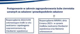 Slajd ze szkolenia online przedstawiający podstawy prawne z zakresu prawa unijnego i krajowego w sprawie zwalczania bakterii Clavibacter sepedonicus