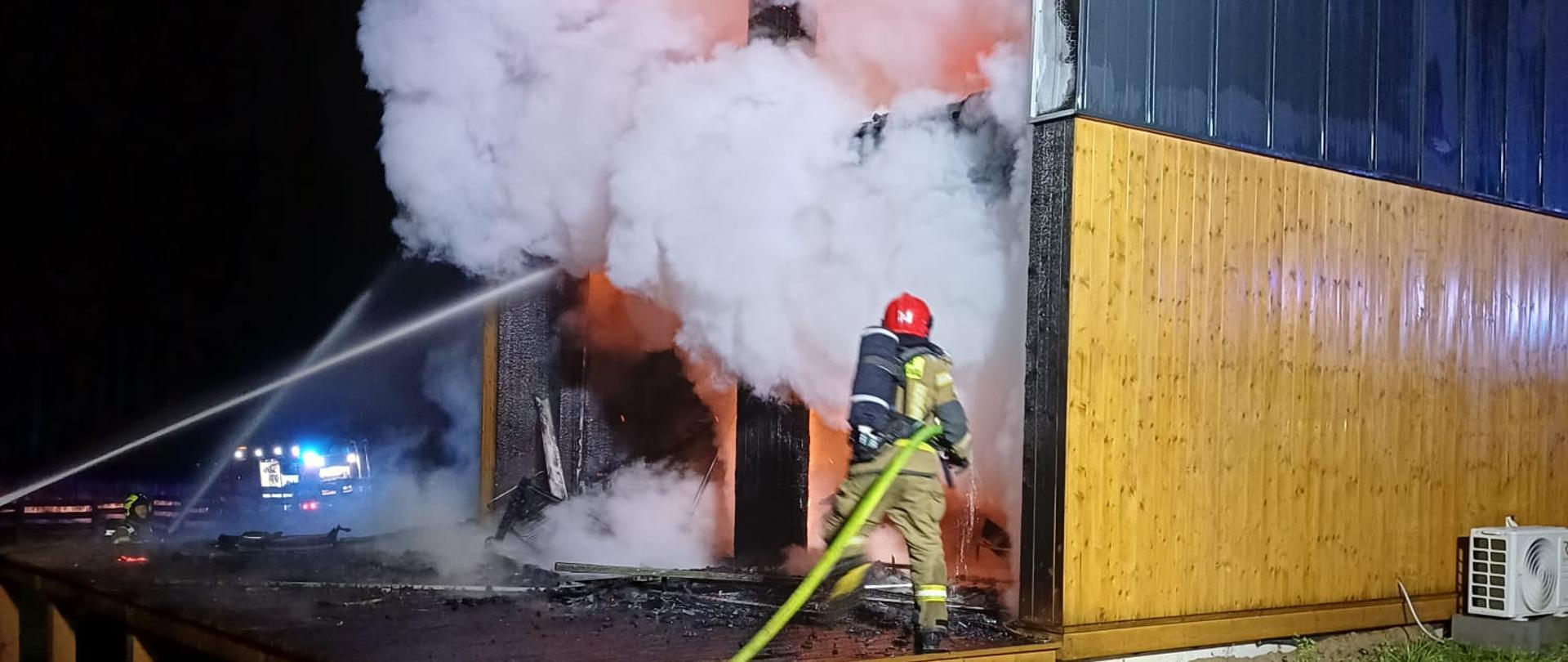 Kozin pożar domku letniskowego