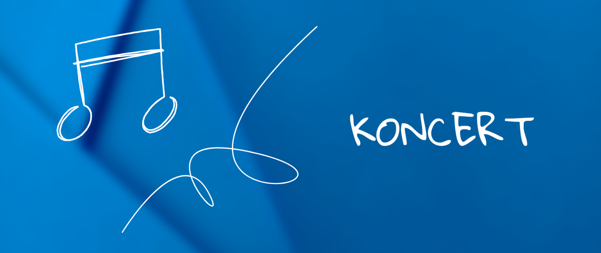 Ikona nut z napisem koncert na niebieskim tle