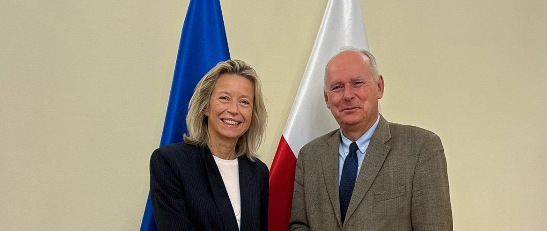 Minister Paweł Zalewski spotkał się z Sekretarz Generalną Europejskiej Służby Działań Zewnętrznych Kajsą Ollongren.