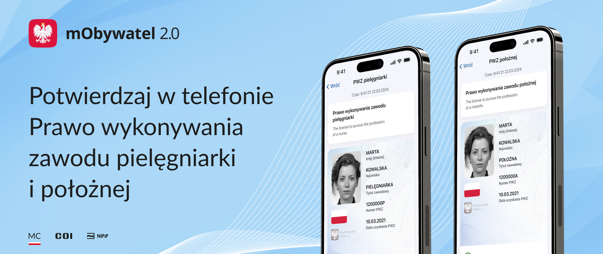 Prawo Wykonywania Zawodu Pielęgniarki lub Położnej w mObywatelu 2.0 