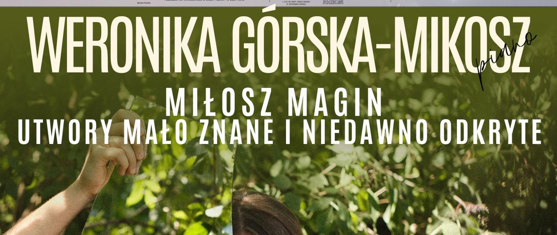 Plakat informacyjny dotyczący Recitalu fortepianowego odbywającego się w dniu 07.03.2025 o godz.18.00.