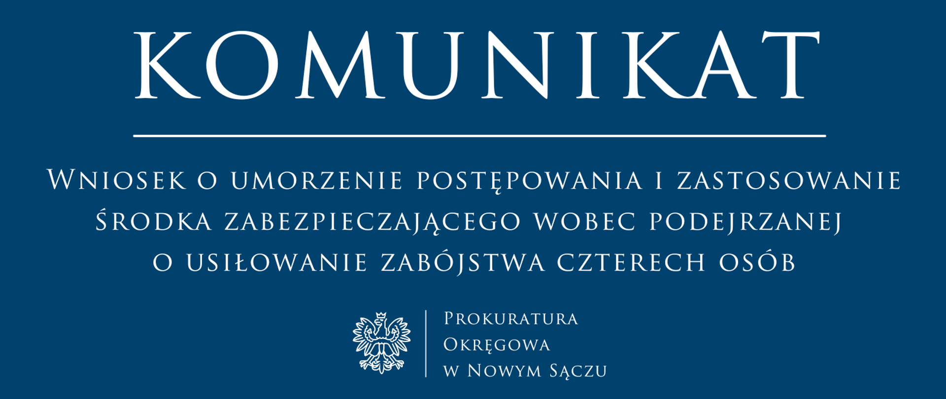 Wniosek o umorzenie postępowania i zastosowanie środka zabezpieczającego wobec podejrzanej o usiłowanie zabójstwa czterech osób