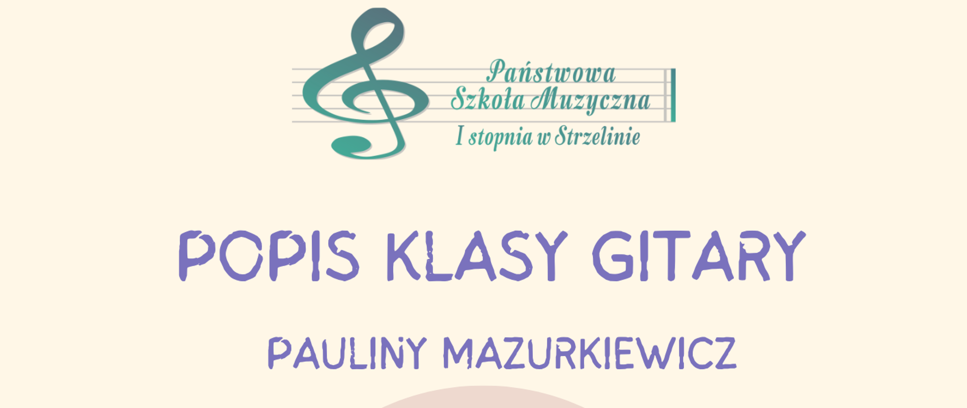 Na jasnym tle znajdują się informacje dotyczące wydarzenia.