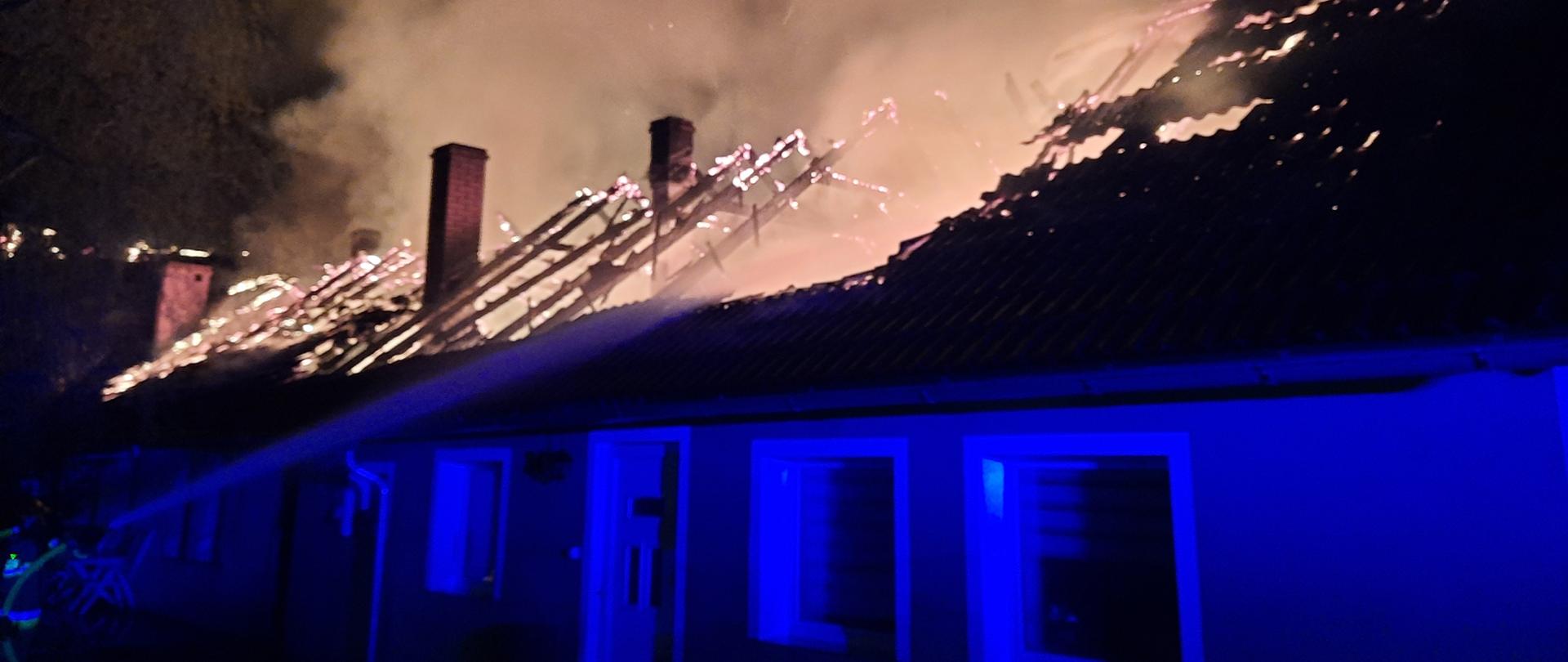 Pożar budynku mieszkalnego w Nowych Jaroszowicach