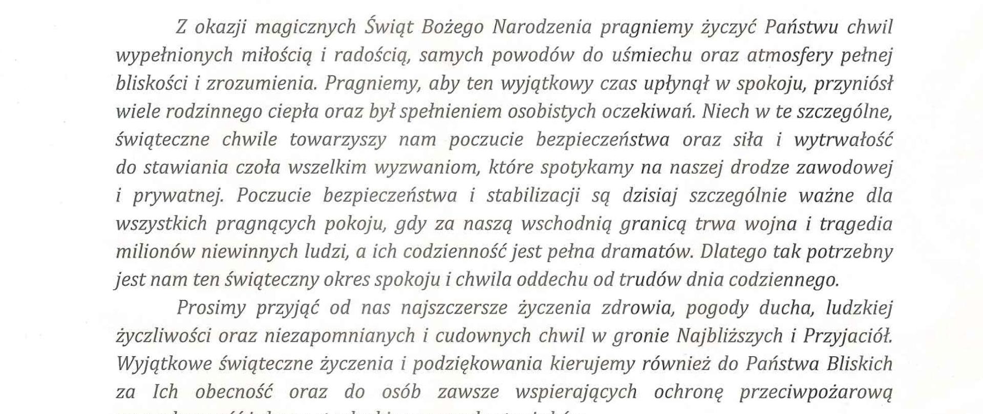 Życzenia Bożonarodzeniowe