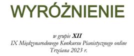 Wyróżnienie w grupie XII