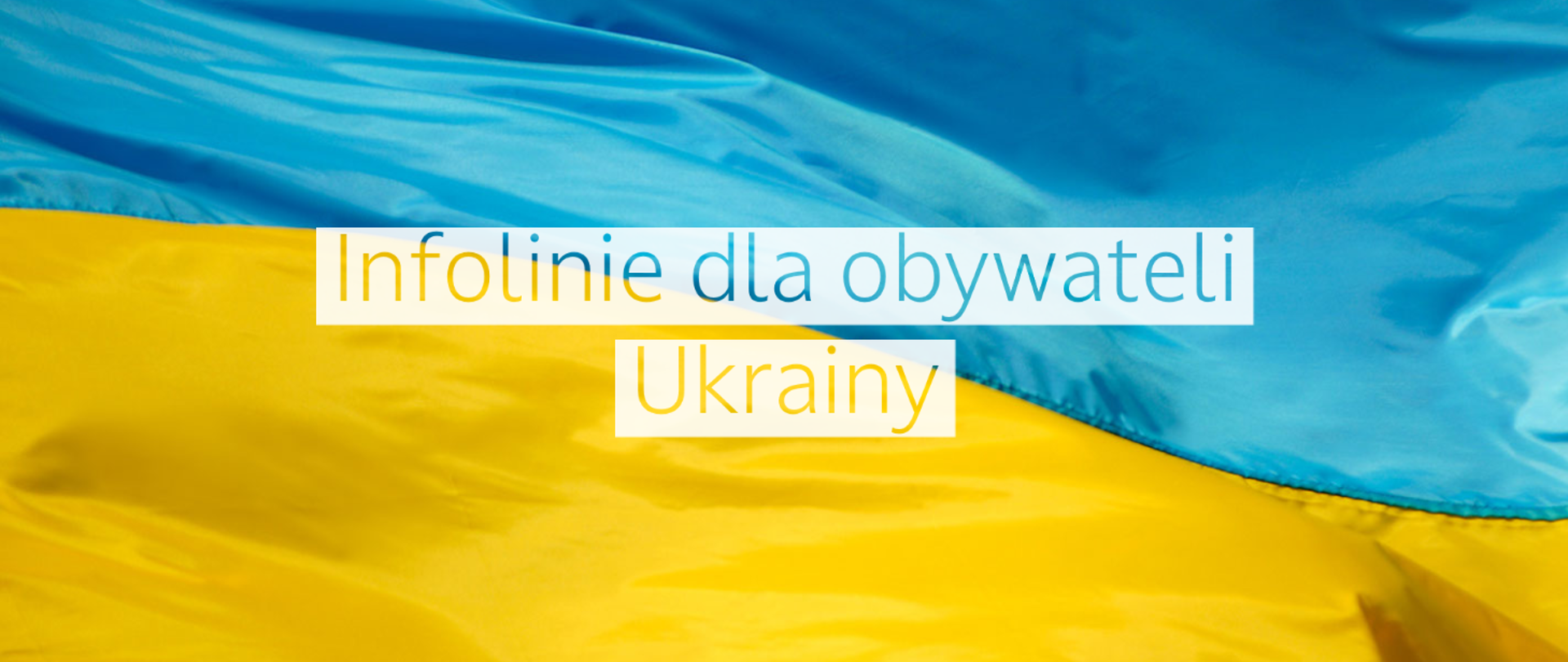 Infolinie dla obywateli Ukrainy