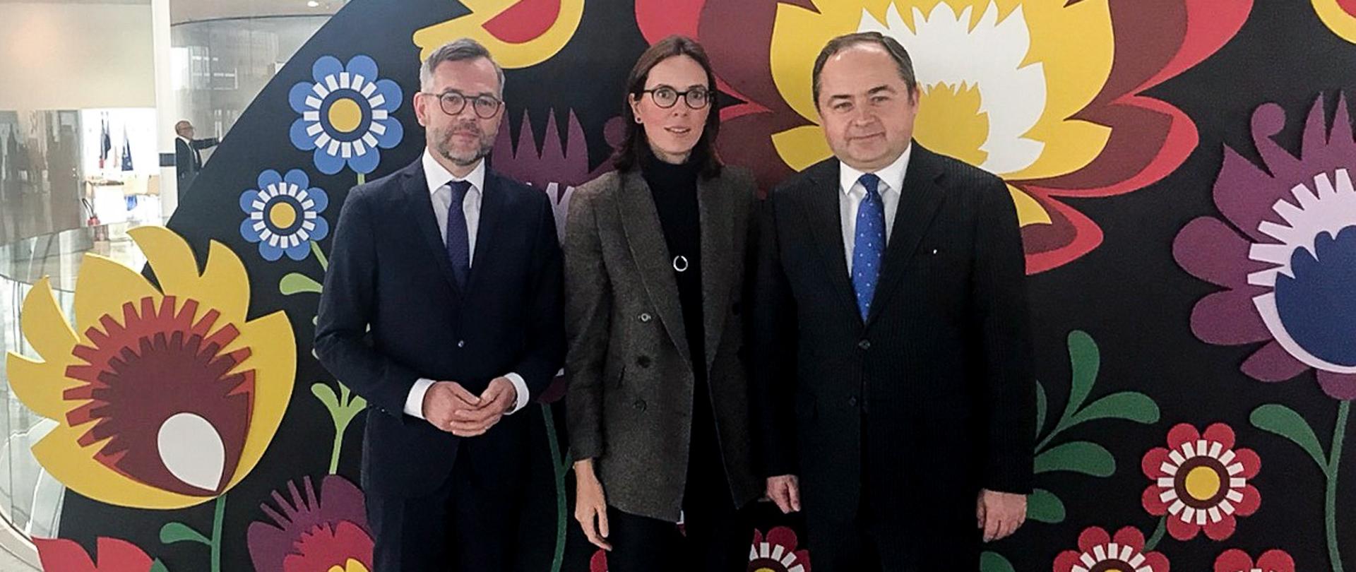 Minister Konrad Szymański na spotkaniu ministrów ds. europejskich państw Trójkąta Weimarskiego