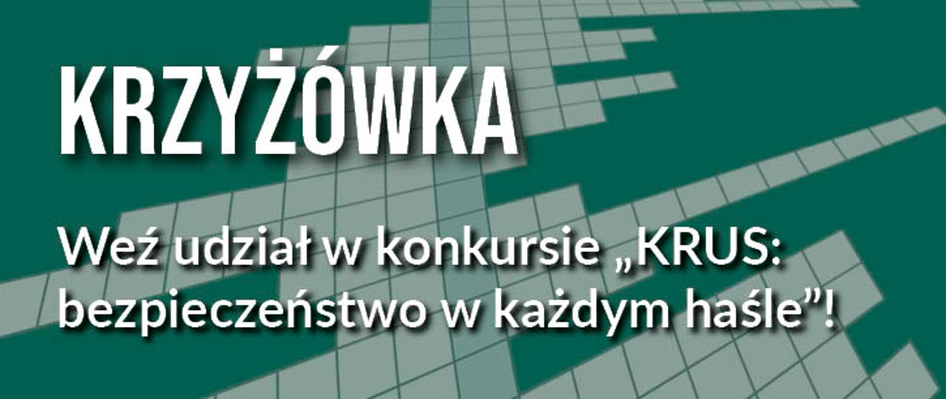 informacja na tle krzyżówki
