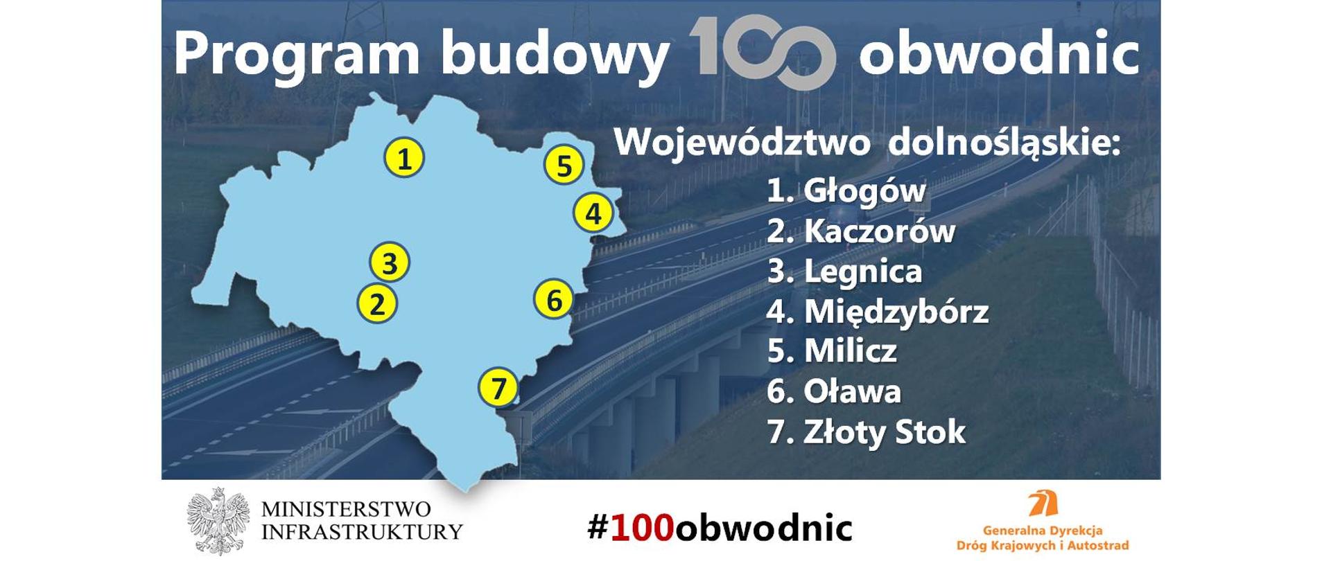 Województwo dolnośląskie - 100 obwodnic